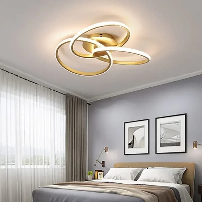 Plafonnier LED Moderne en Acrylique à Intensité Réglable, Luminaire d'NikDisponible en Noir, Blanc e