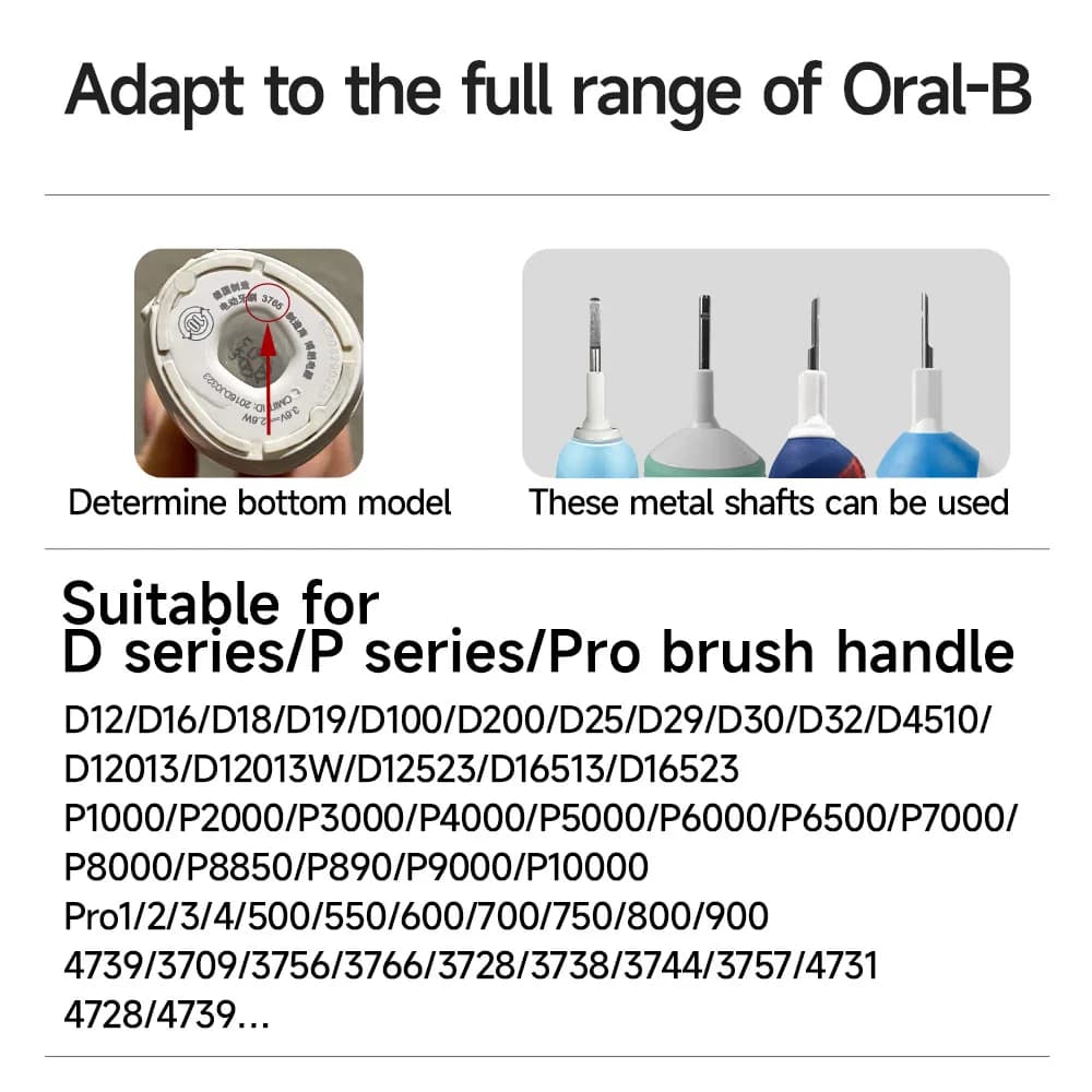 Tête de brosse à dents électrique orale Compatible 3709/D12/3756/3757 B Branu remplacement D100