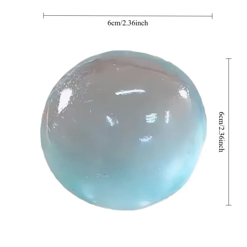 Jouet Squishy en Maltose bleue, mignon Mochi Anti-Stress, balle transparente bleue douce, jouet de d