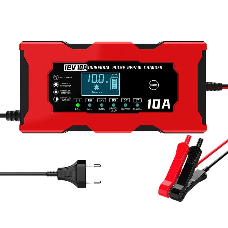 Chargeur de batterie de voiture 12V 10a, 14.6V 10a, fer, Lithium, pour Lifepo4, plomb-acide, AGM GEL