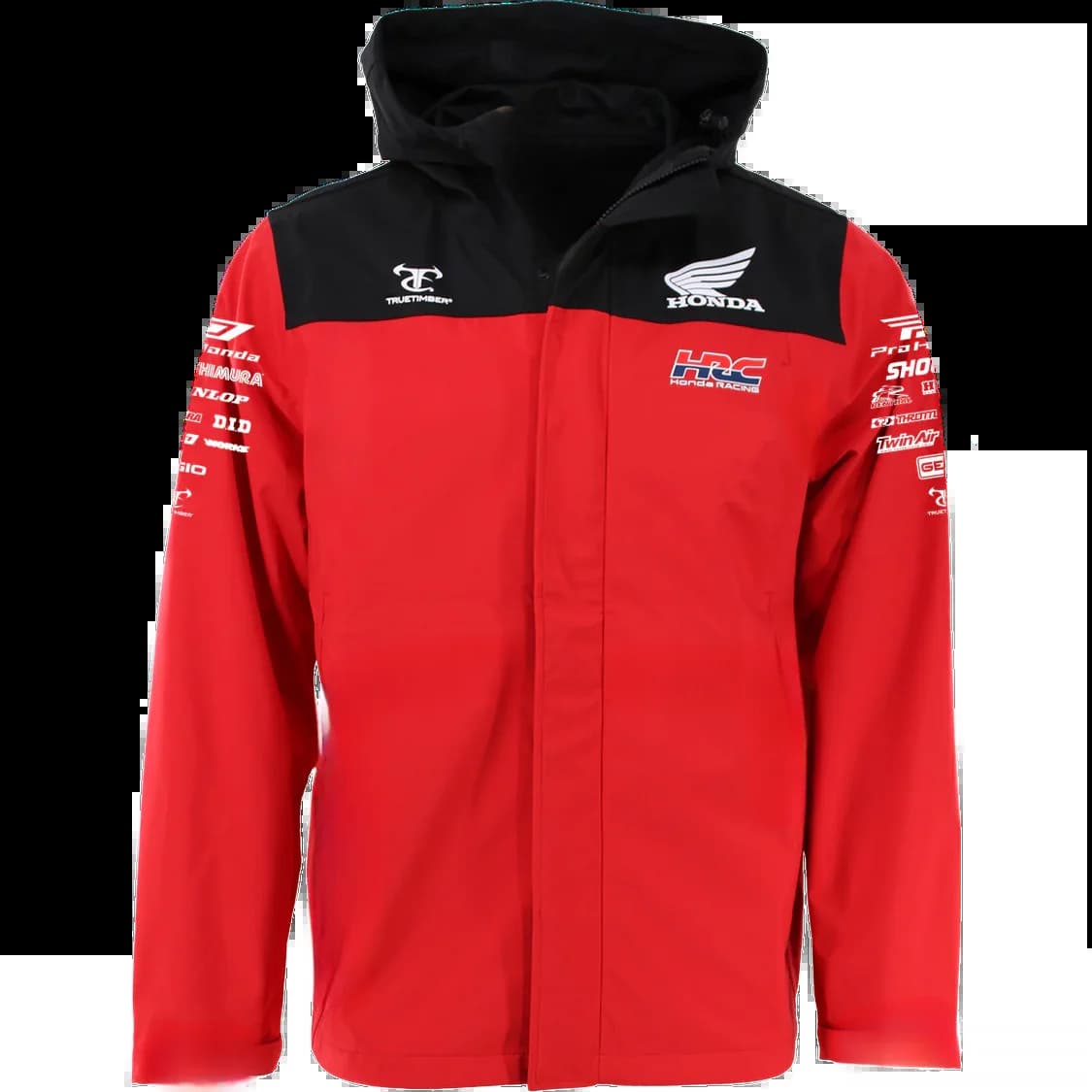 Honda TrueTimber Veste coupe-vent légère rouge et noire pour hommes et femmes HRC Vêtements de cycli