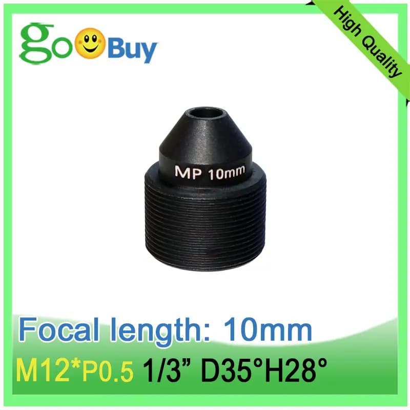Objectif sténopé M12 avec nez pointu, mini caméra, capteur 1/3 ", caméra CCTV, trou de ping à 35 deg