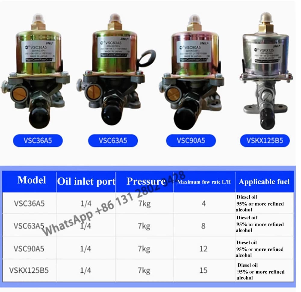 VSC63A5 brûleur à mazout pompe de poêle Diesel méthanol alcool-base chaudière pompe à carburant brûl