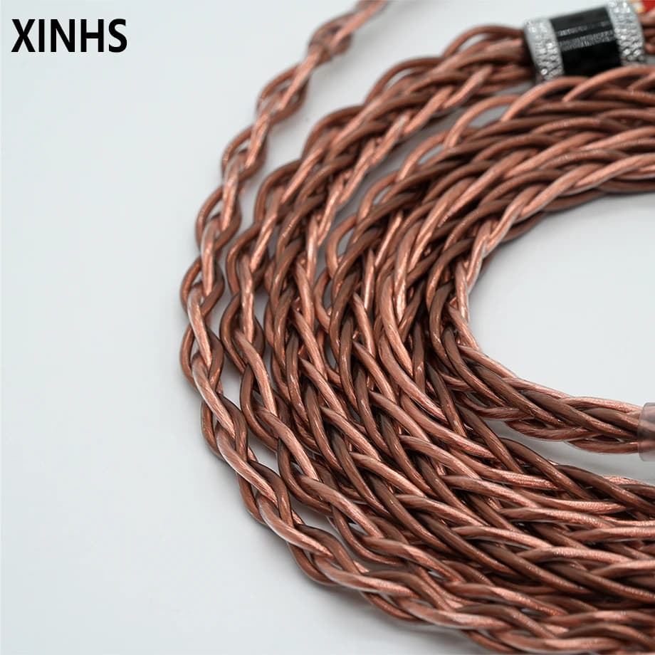 XINHS-Câble pour casque HIFI K01, 8 cœurs, cuivre brillant 7N, cuivre foncé 7N
