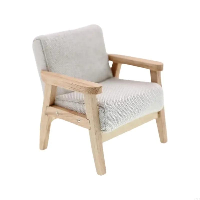 Mini chaise maison en bois, siège en tissu à l'échelle 1:12, petit fauteuil pour projets d'expositio