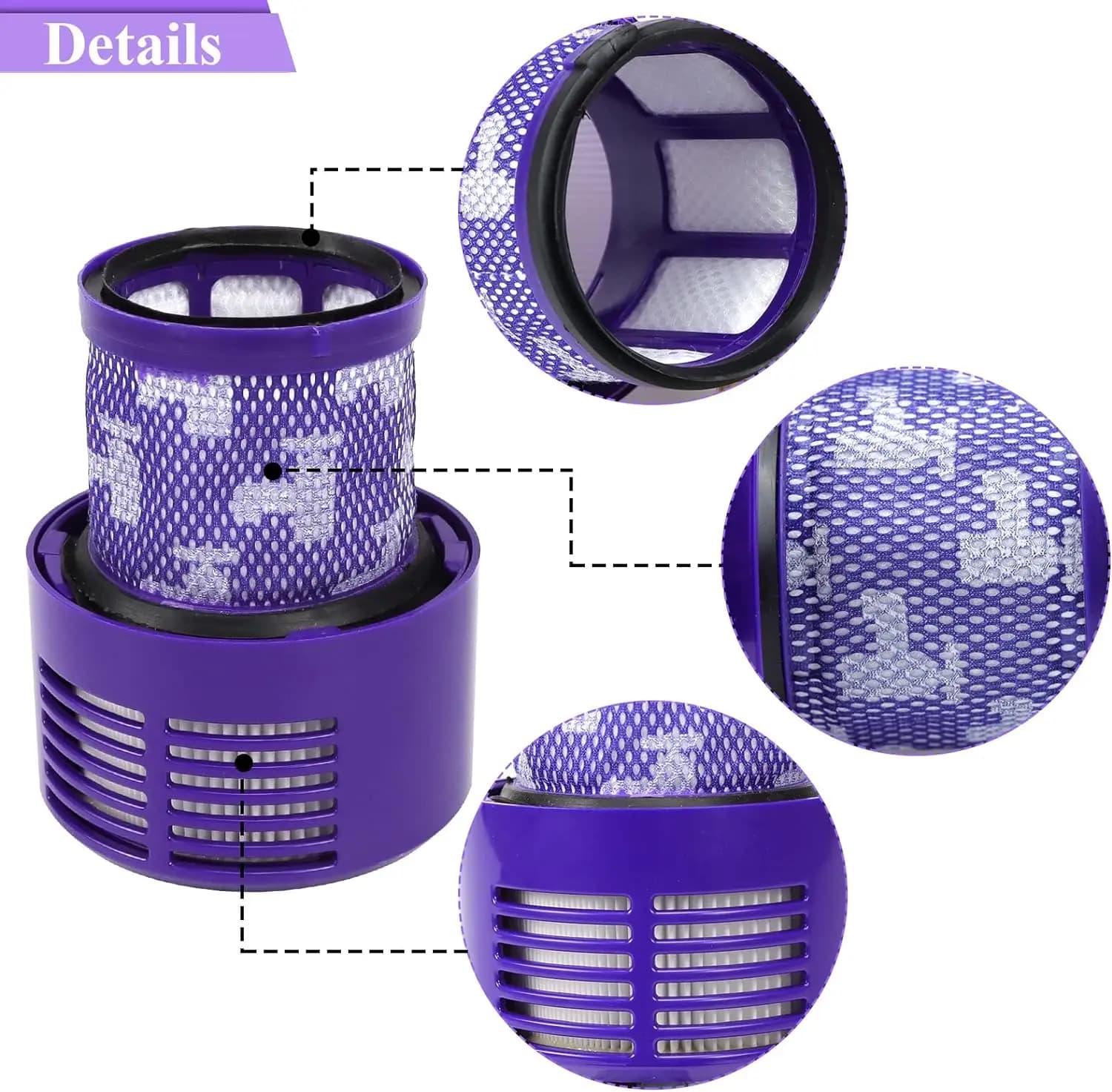 Pièces de rechange pour aspirateur Dyson V10 SV12 Cyclone Animal absolu, filtre Hepa Post-filtres, a