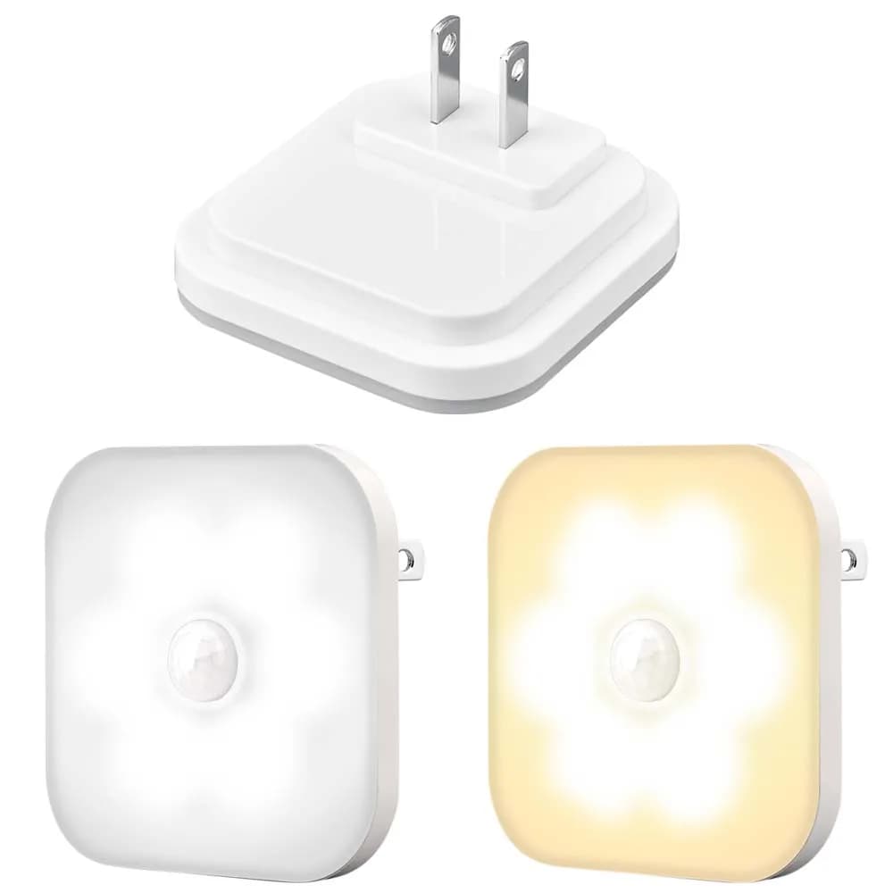 LED veilleuse US/EU Plug In capteur de mouvement intelligent lumière de nuit pour enfants lampe de n