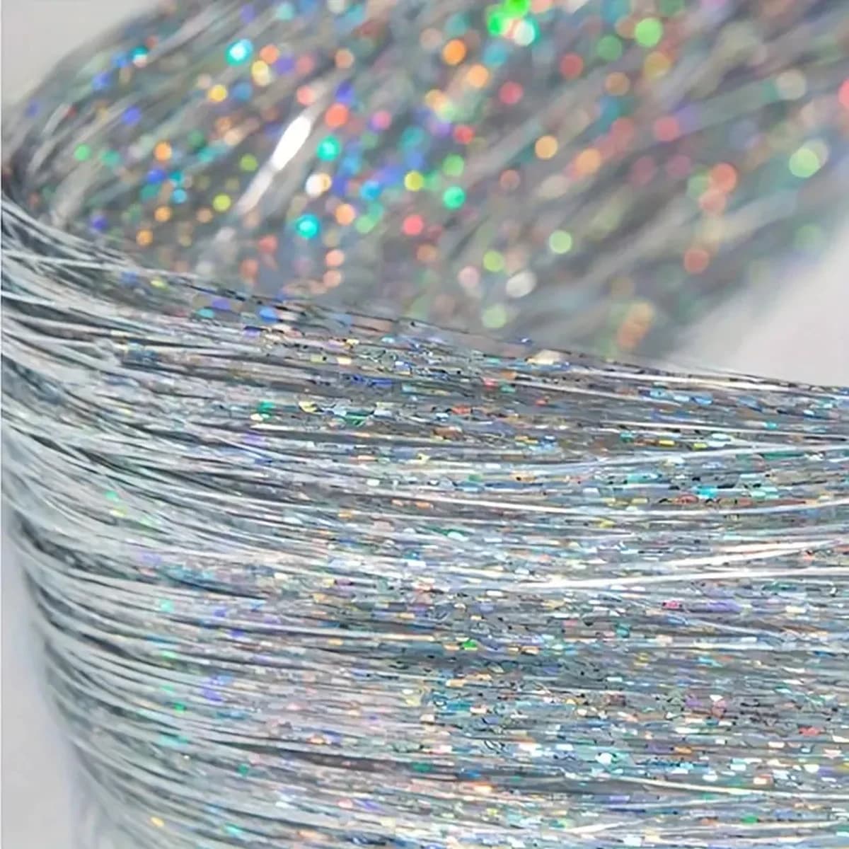 12 pièces pince à cheveux synthétiques en 20 pouces pince à cheveux en guirlandes à paillettes dans 