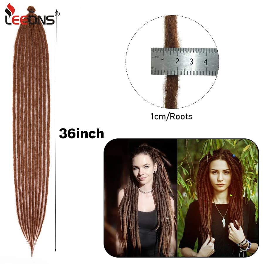 Reggae Dreadlocks synthétique tressage postiche doux pour la peau Crochet cheveux sans noeud tressag