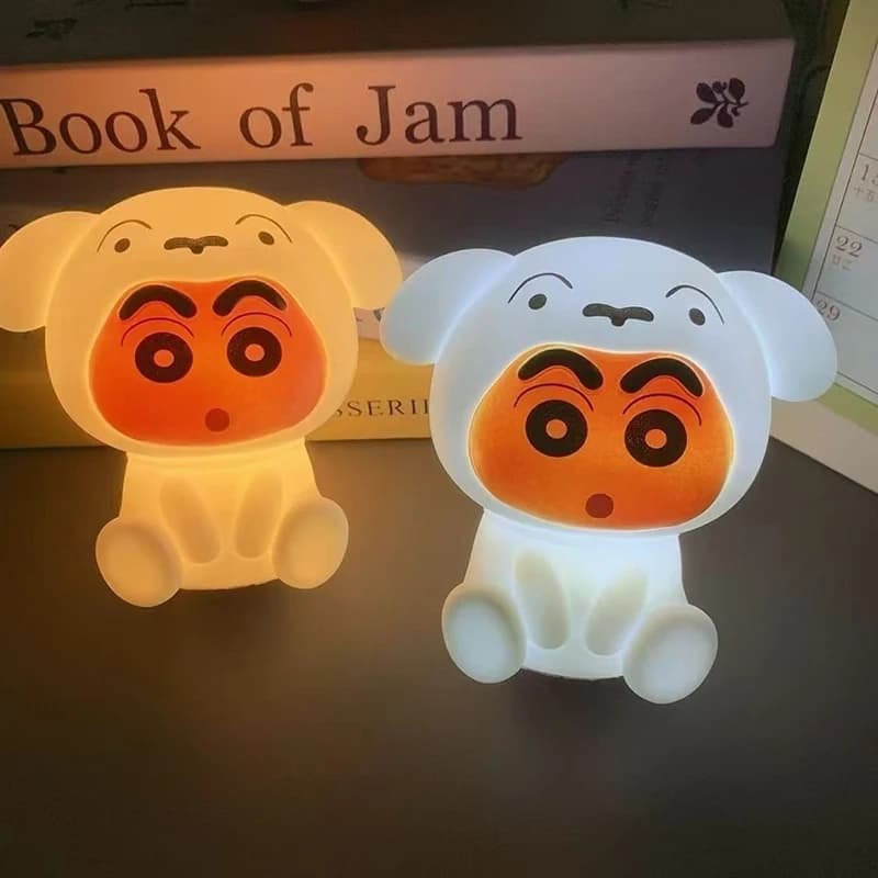 Anime Crayon Shin-Chans tapotant petite lampe de nuit lumière douce protection des yeux chambre chev