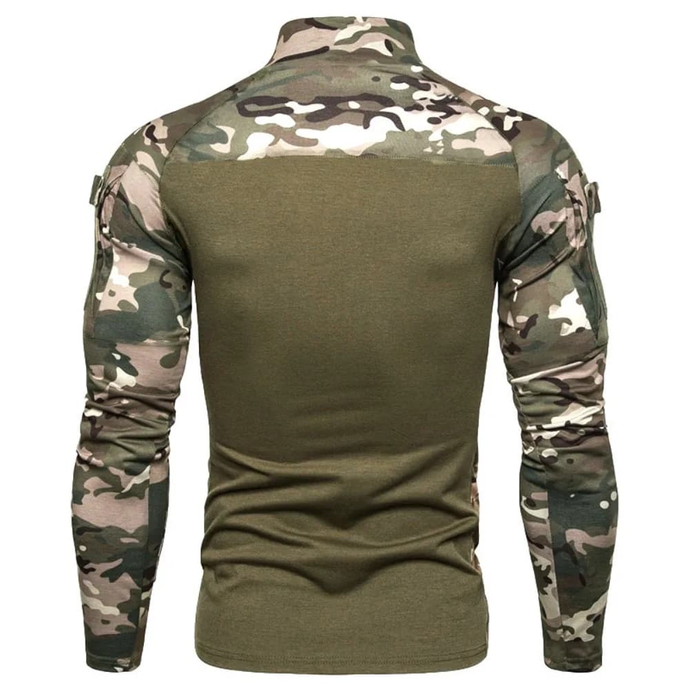 Sweat-shirt tactique à capuche pour hommes, pull d'extérieur à manches longues, léger, col montant, 