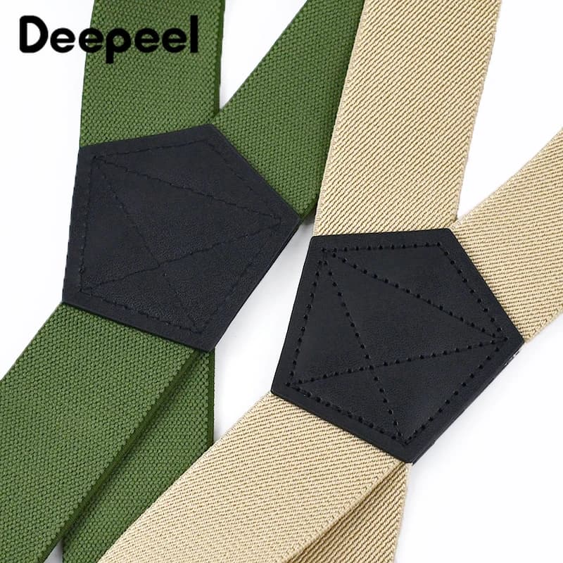 Deepeel 3.8*125 cm mode hommes bretelles adulte 2 Clips côté bretelles en plastique sangle pour cein