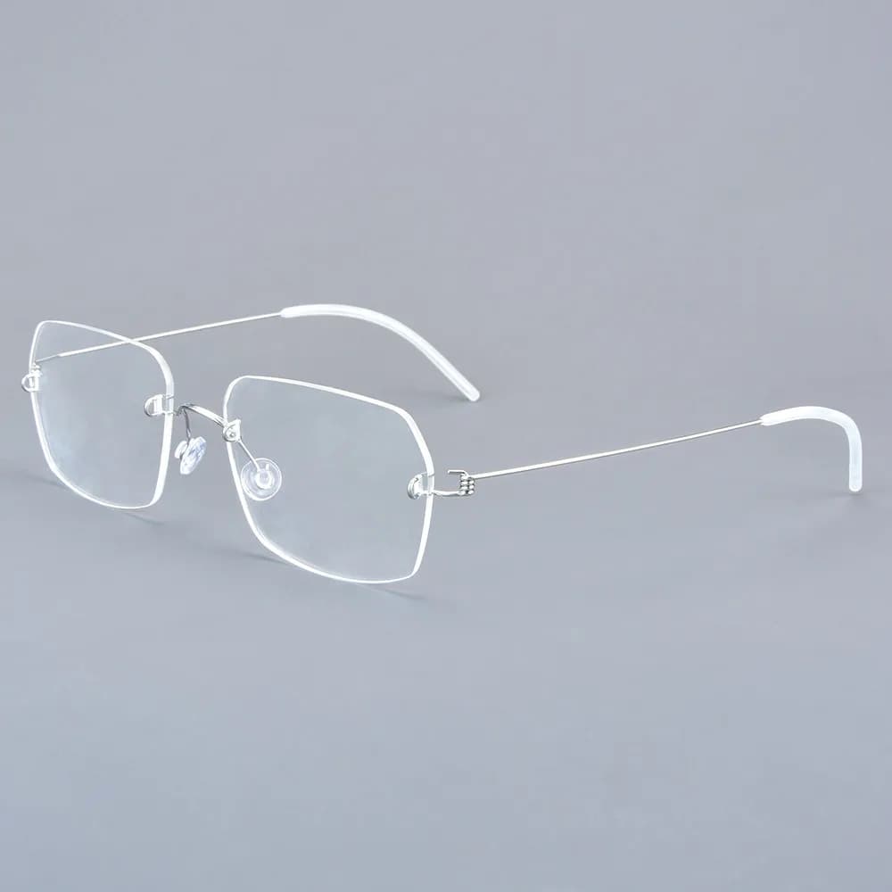Danemark marque sans monture lunettes cadre ultraléger sans vis hommes affaires lunettes carrées fem