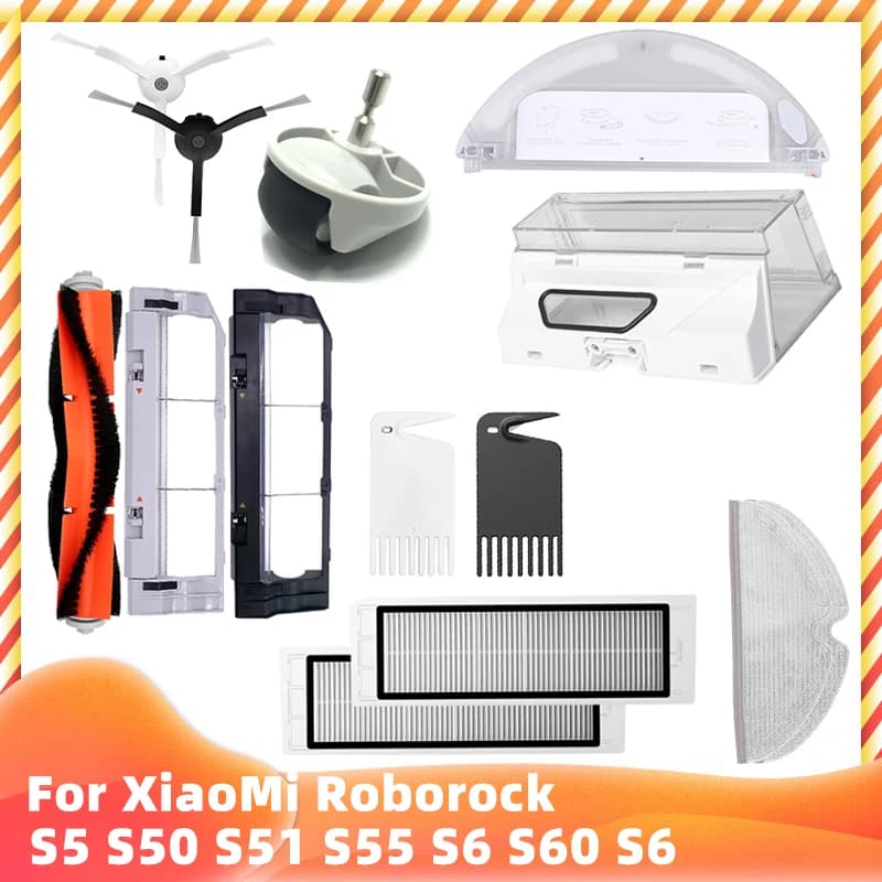 Pièces de rechange pour aspirateur Xiaomi Roborock S5, S50, S51, S55, Dock S60, filtre HEPA, vadroui