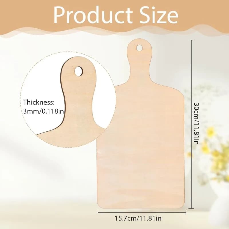 Lot de 2 planches à découper de grande taille 30x16cm pour artisanat, planches à charcuterie en bois