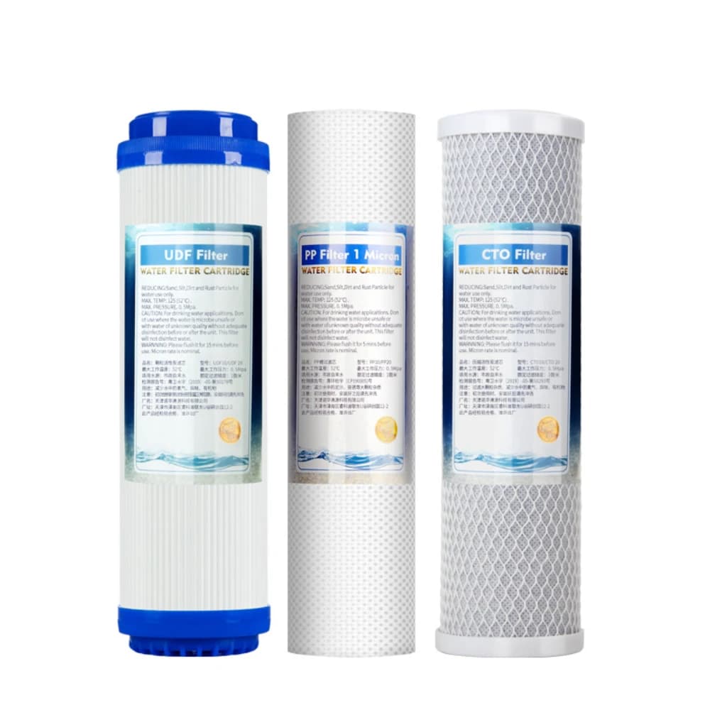Ensemble de filtres purificateurs d'eau Waternoble de 10 pouces en 3 étapes, cartouche de remplaceme