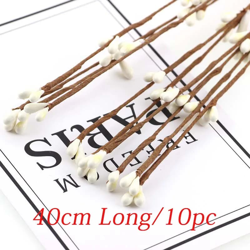 Branches artificielles de petites baies de 40cm, 10 pièces/lot, pour décoration de mariage, couronne