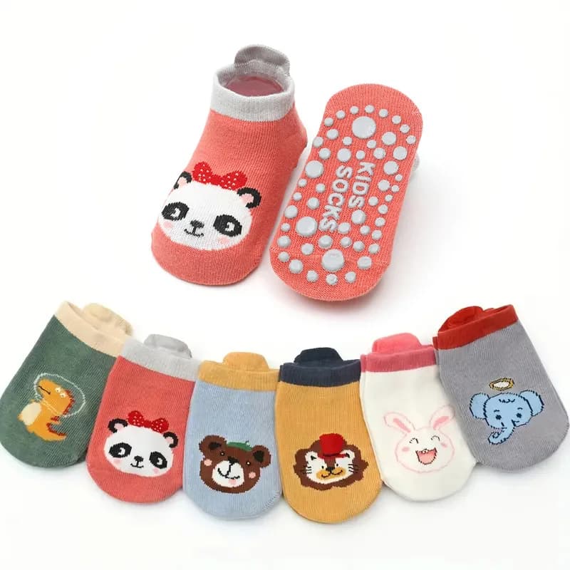 Chaussettes en coton pour enfants, confortables, respirantes, motif animal de dessin animé mignon, n