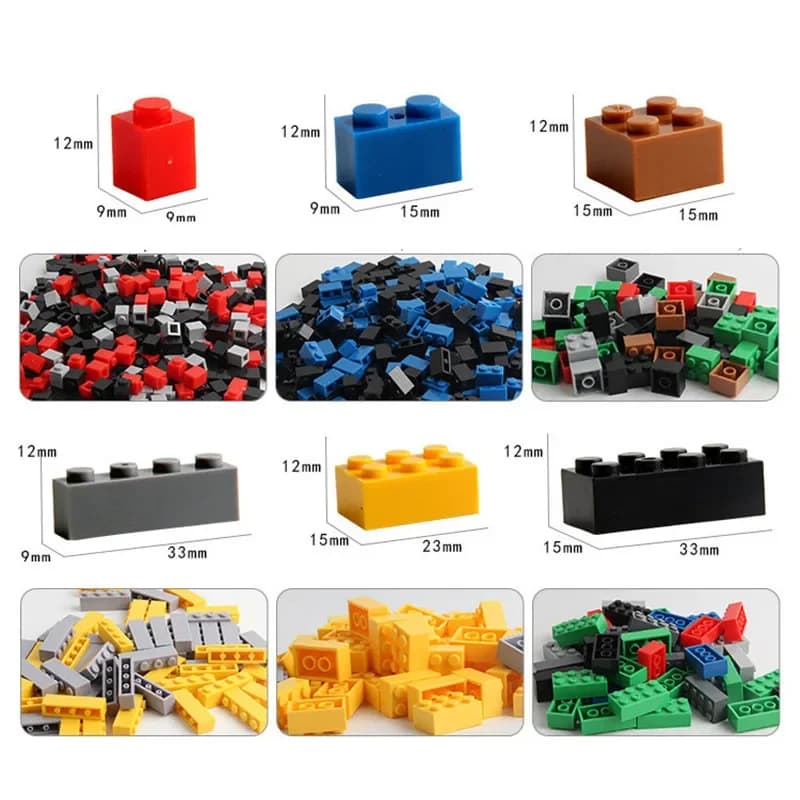 Blocs de construction créatifs aléatoires, ensemble en vrac, blocs de construction classiques urbain