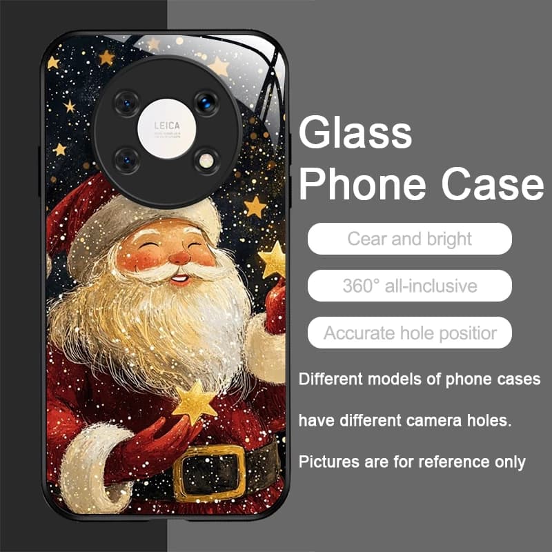 Coque de téléphone en verre trempé, motif père noël mignon, pour Huawei Honor 200 100 90 80 Magic 7 