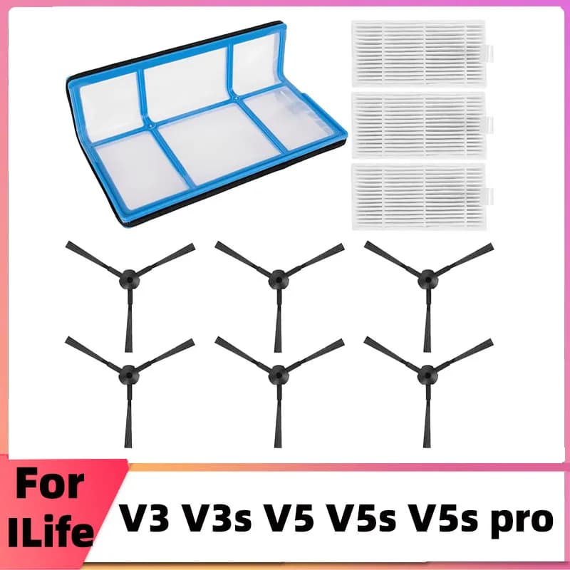 Remplacement de brosse latérale de filtre Hepa primaire pour pièces d'aspirateur robot ILIFE V3 V3s 