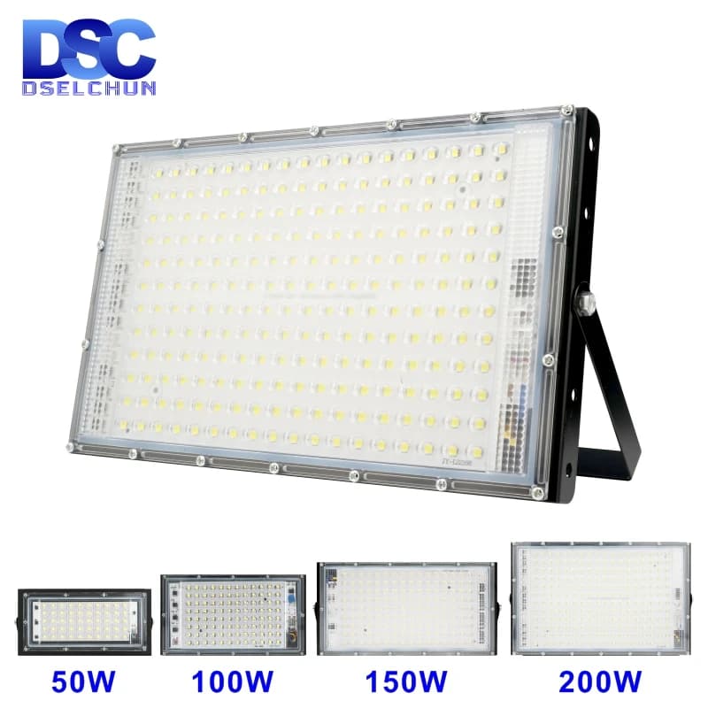 1/2/3 pièces 110V 220V Led projecteur 50W 100W 150W 200W projecteur extérieur IP65 étanche applique 