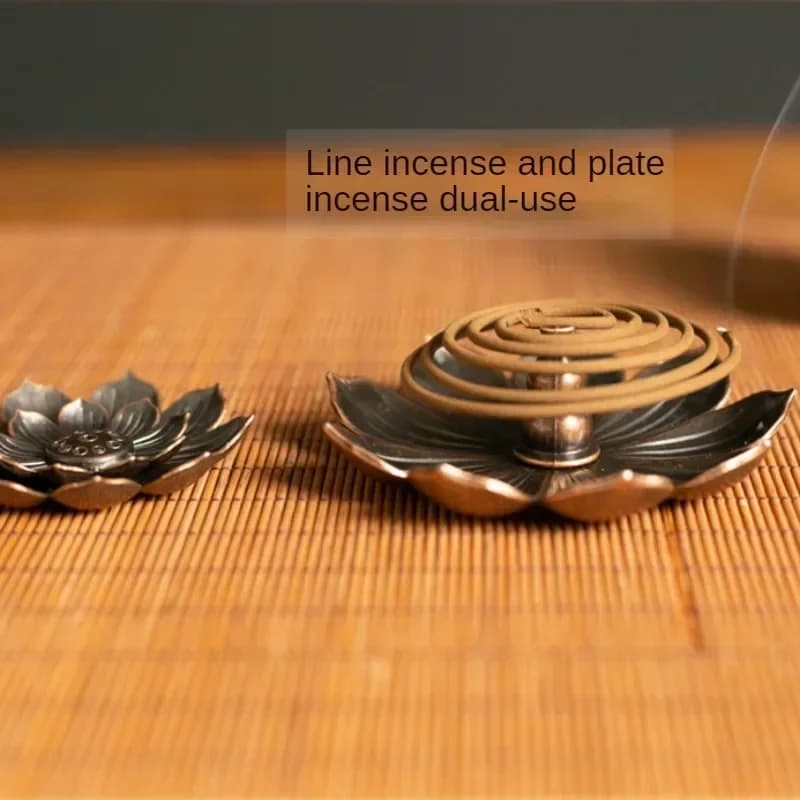 Porte-encens pour bâtons, brûleur d'encens en alliage créatif à 3 niveaux, porte-bâton d'encens Lotu