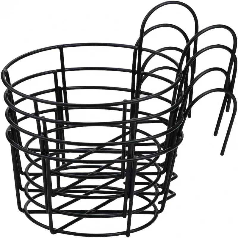 Jardinières suspendues rondes élégantes en métal, 4 pièces, parfaites pour le balcon, le jardin et l