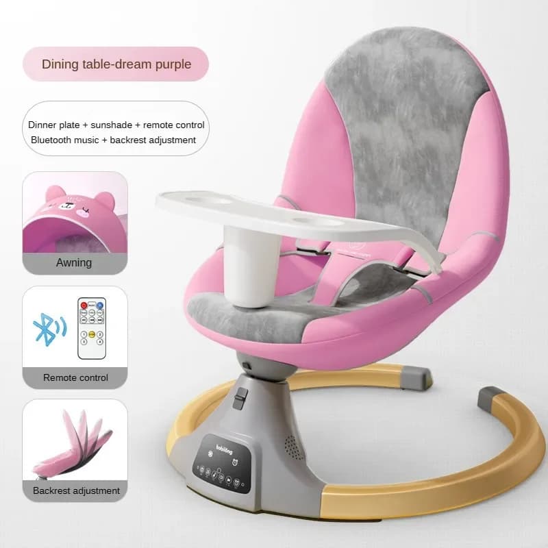 Chaise à bascule confortable pour bébé, berceau électrique, lit balançoire, panier de couchage élect