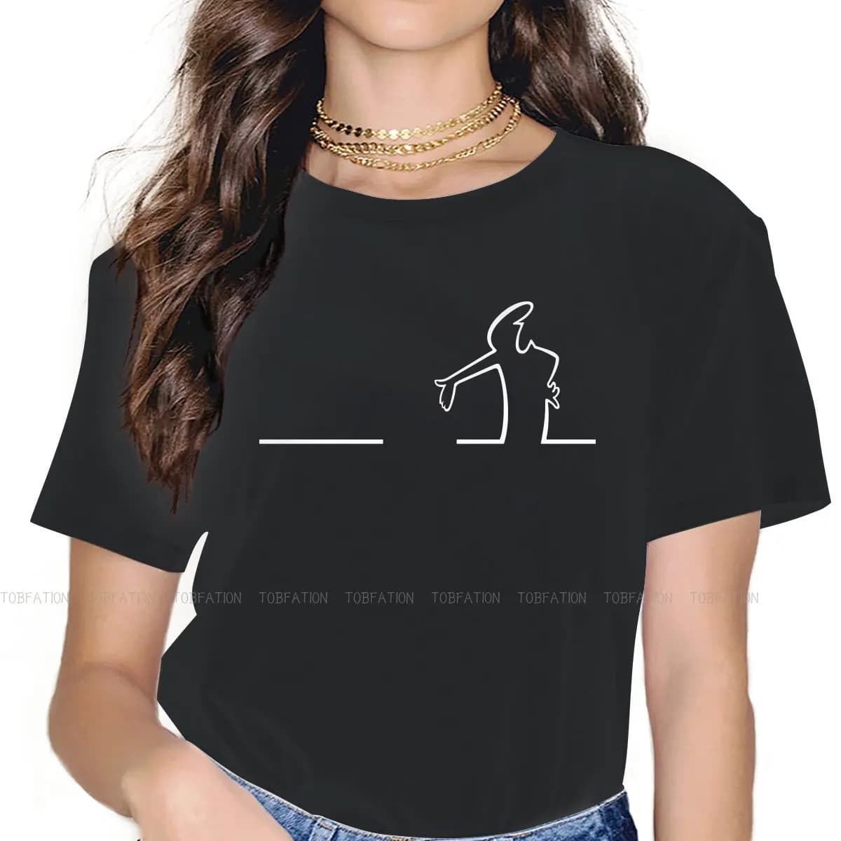 T-shirt gauche pour femmes La Linea t-shirts Style dame t-shirt 4XL imprimé doux en vrac
