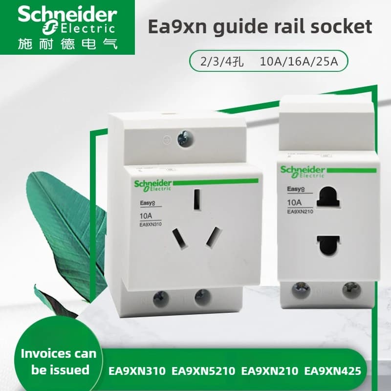 Schneider – prise 16A montée sur Rail EA9XN310, puissance modulaire 10A, Module 3 broches 5 broches,