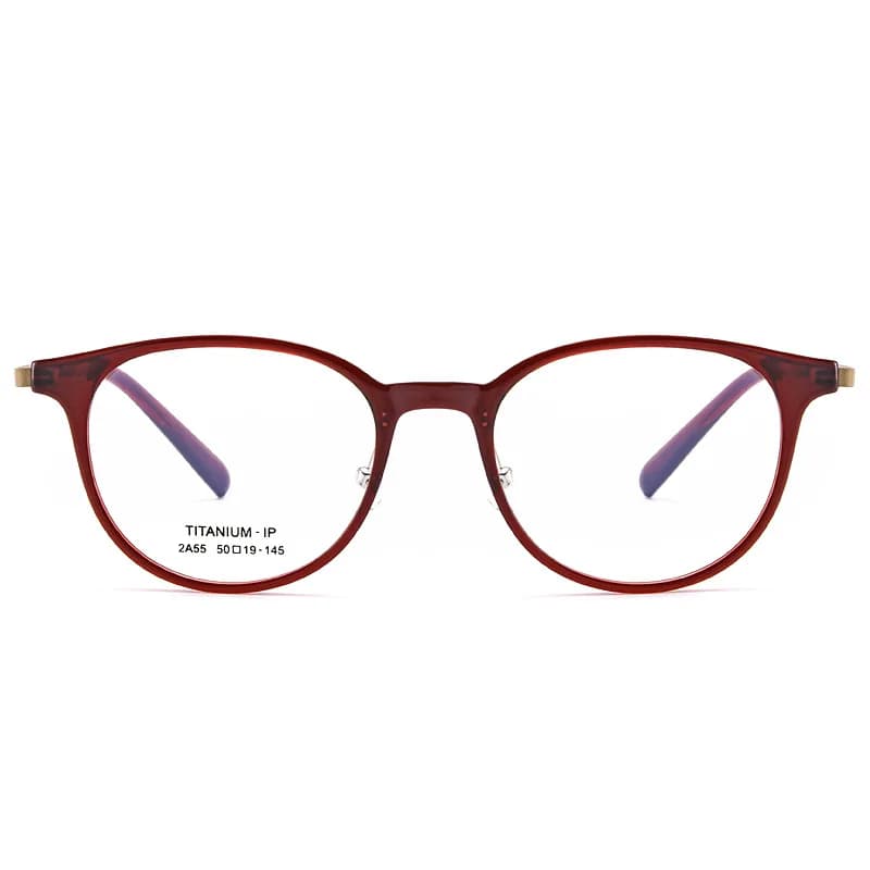 FIRADA lunettes confortables à la mode rondes rétro pur titane lunettes montures de Prescription opt