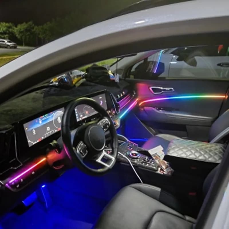 Lumière ambiante LED pour voiture, déconnexion universelle, 64 RVB, document intérieur de voiture, g