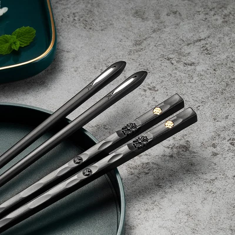 Baguettes japonaises antidérapantes de haute qualité, 5 paires, coréen, maison, hôtel, Restaurant, b