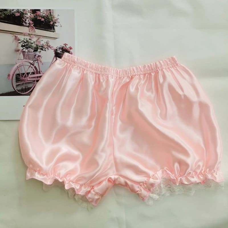 Lolita – pantalon bouffant en dentelle pour femmes et filles, à volants, ample, couleur unie, citrou