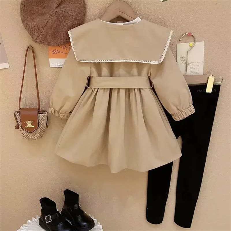 Manteaux Trench pour Filles, Manteaux Longs Coupe-Vent Mignons pour Bébés, Vestes Tendance Cintrées 