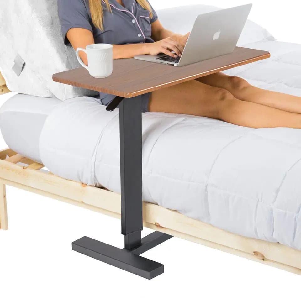 Chariot roulant réglable, Table de chevet, bureau pour ordinateur portable, lit médical pour la mais