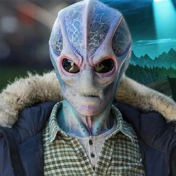 Masque extraterrestre, accessoires ovni, casque d'horreur d'halloween