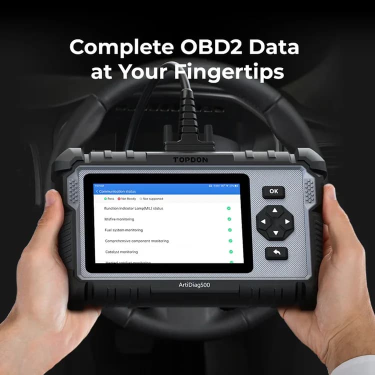 TOPDON ArtiDiag500 Diagnostic 4 systèmes 6 fonctions de réinitialisation Scanner OBD2 SAS/TPMS/BMS/E