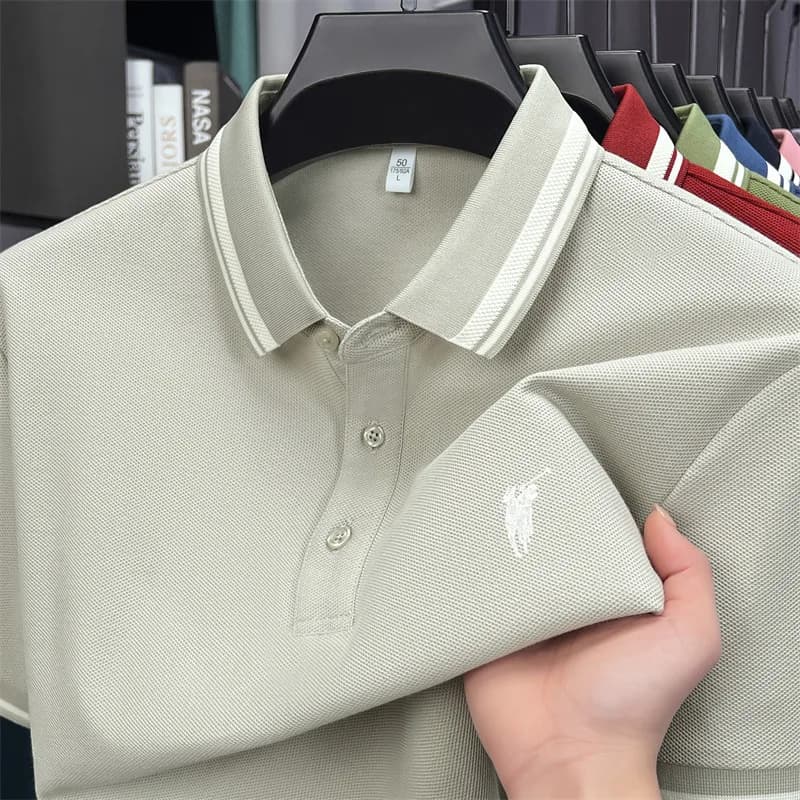 100% coton marque de luxe manches courtes polo shirt hommes nouveau classique pony broderie été T-sh