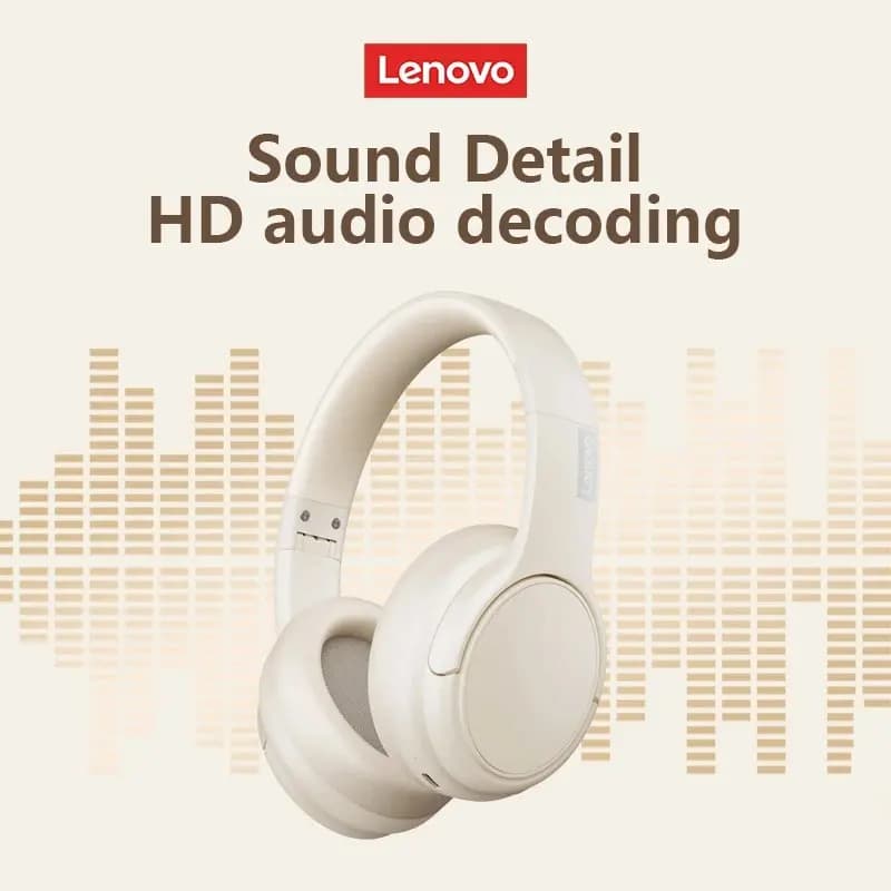 Lenovo-Casque sans fil TH20, Bluetooth 5.3, Mode tourisme, Casque pliable, dehors, Sauna, Téléphone,