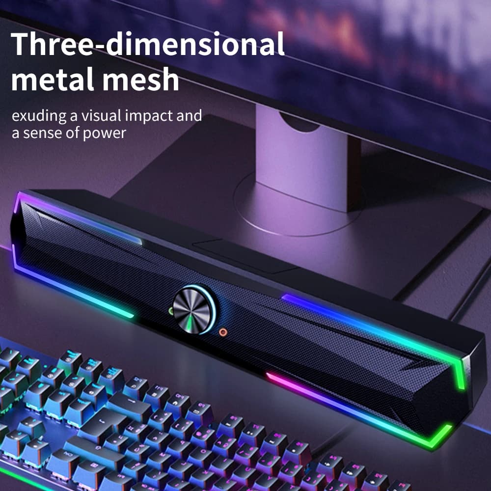 Haut-parleur d'ordinateur 4D, barre de son, caisson de basses de jeu stéréo, Bluetooth 2.0, pour Mac