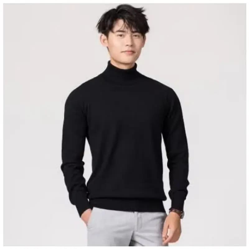 Cachemire col roulé hommes pull vêtements pour 2024 automne hiver jersey hombre pull homme hiver pul
