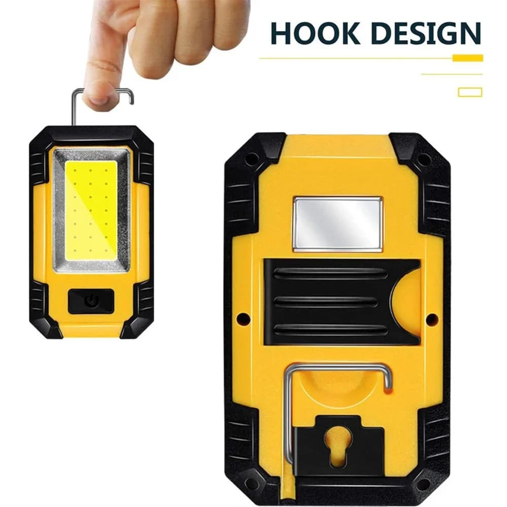 Lampe de travail COB, Rechargeable par USB, lampe de poche LED, batterie externe 18650, lampe de Cam
