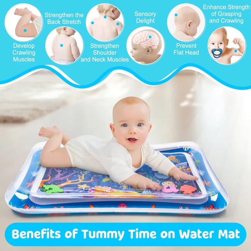 Tapis de jeu d'eau pour bébé, coussin gonflable en PVC pour nourrissons, temps du ventre, coussin d'