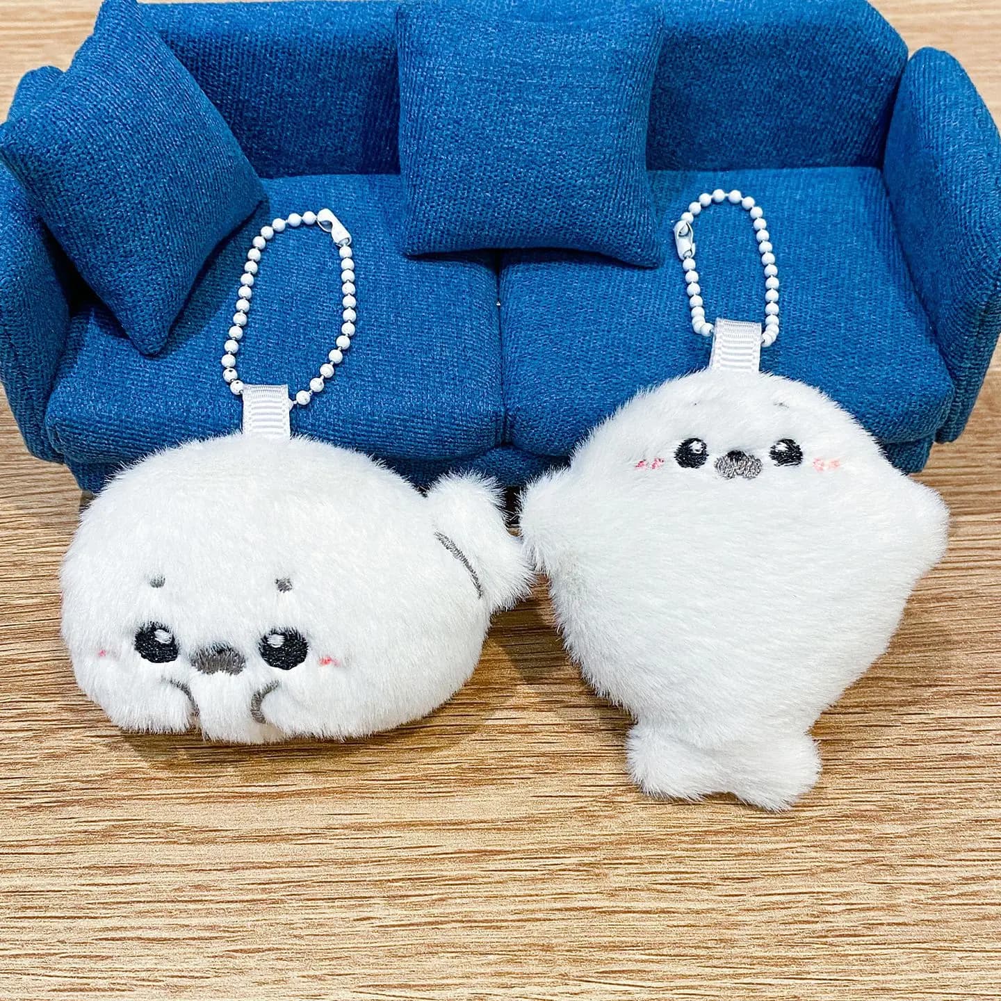Pendentif de sac en peluche avec sceau pour bébé, pendentif de poupée en peluche dessin animé et mig