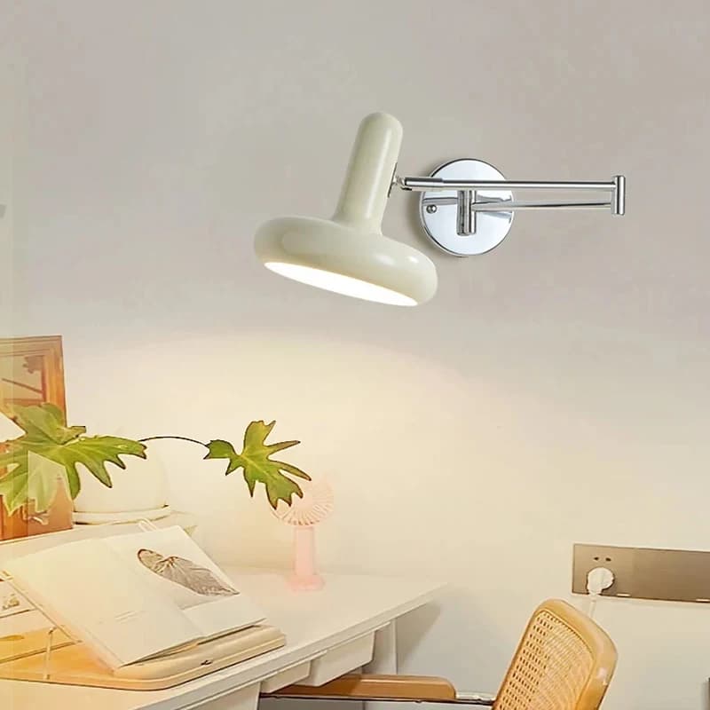 Applique murale rétractable rotative et pivotante, style nordique moderne, lampe de chevet pour cham