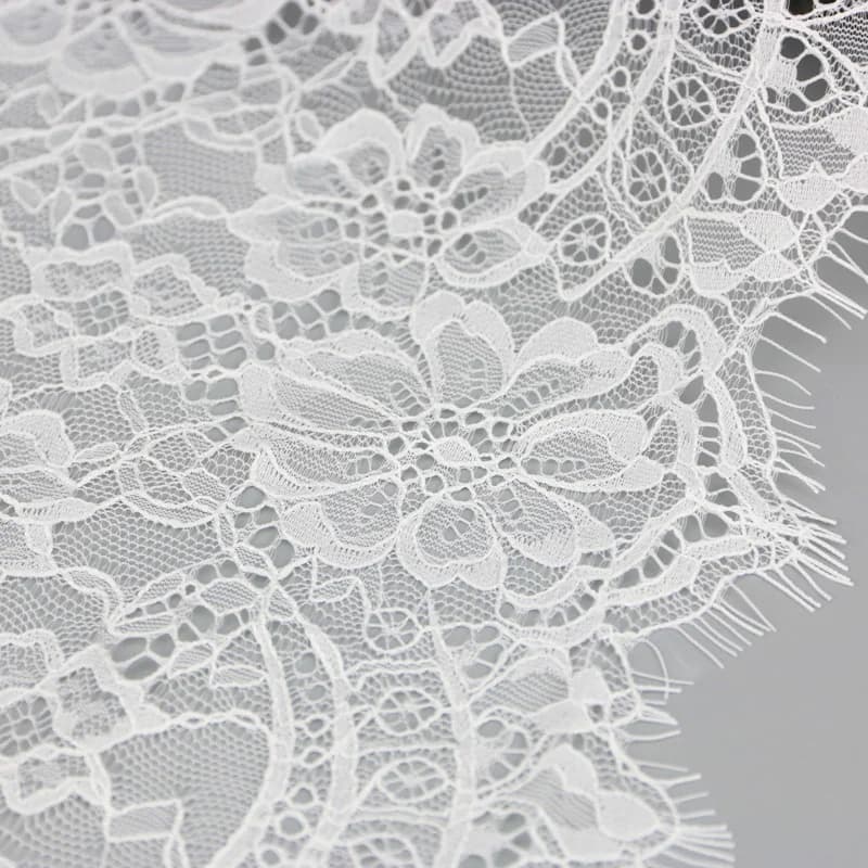 Dentelle à cils blanche, 22cm, 3 mètres/lot, décoration en tissu, accessoires pour robe de mariée, f