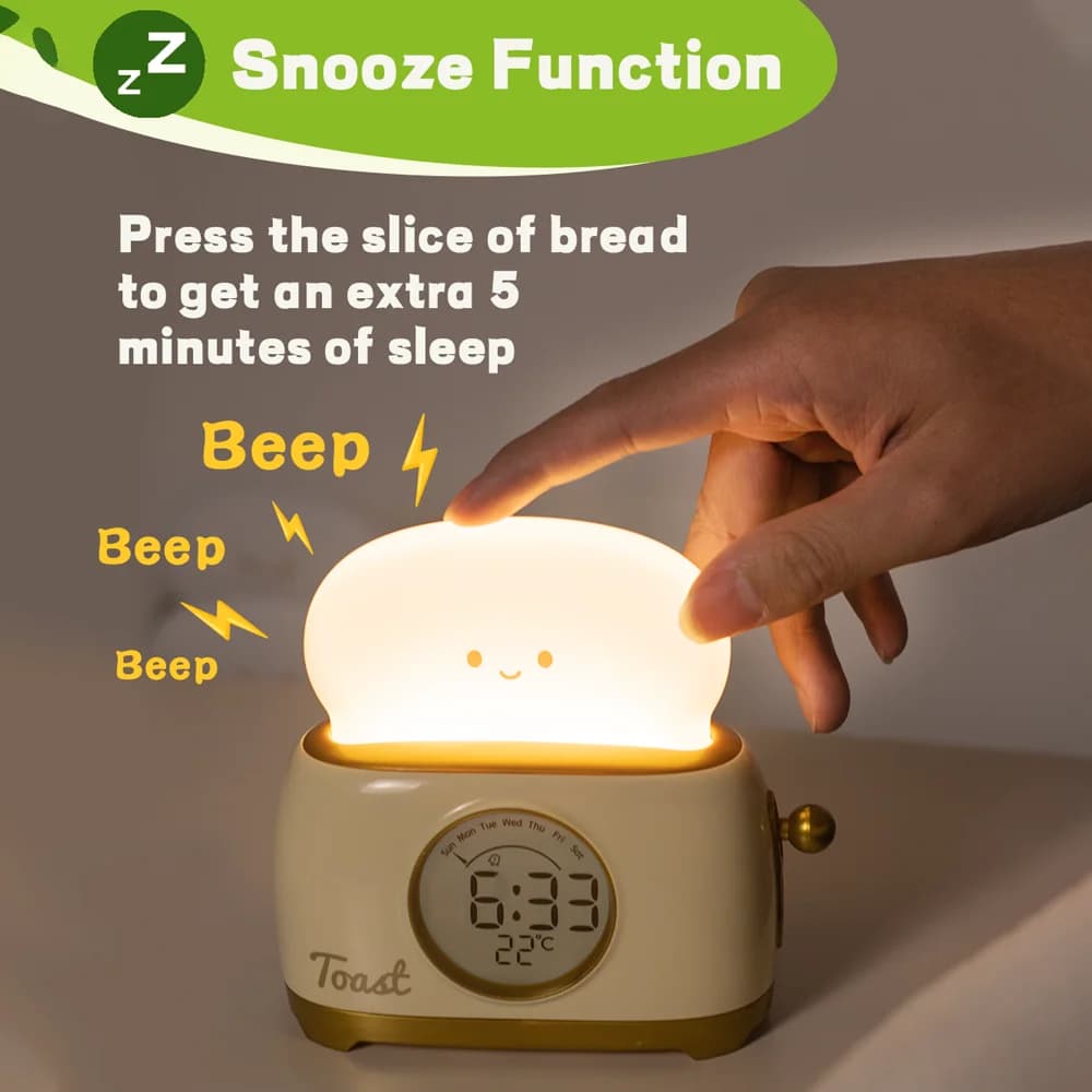 Réveil enfant LED veilleuse horloge numérique entraîneur de sommeil pour enfants pour la maison cham