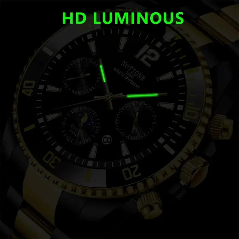 Montre à quartz en acier inoxydable étanche pour homme, montres de sport, horloge Shoous, luxe, affa